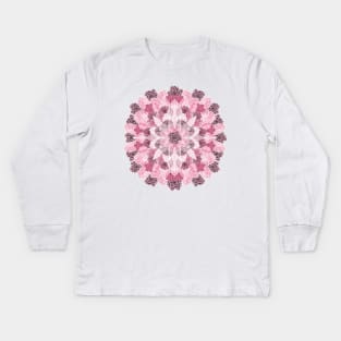 Crystals Succulents Mandala PINK Kids Long Sleeve T-Shirt